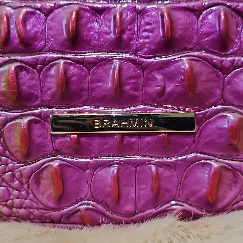 NWT BRAHMIN Bekka from Melbourne Collection Shoulder Bag in Rare Ombre Limeade - Picture 5 of 7